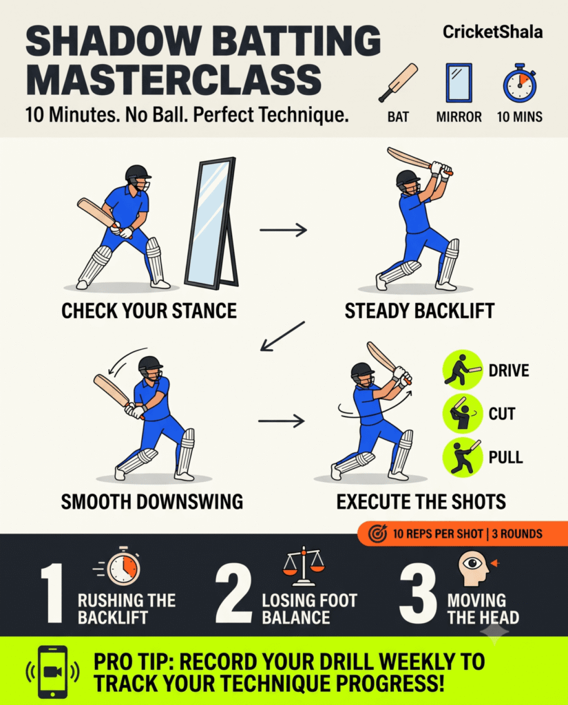 Shaddow Batting Drill Shaddow Batting Drill